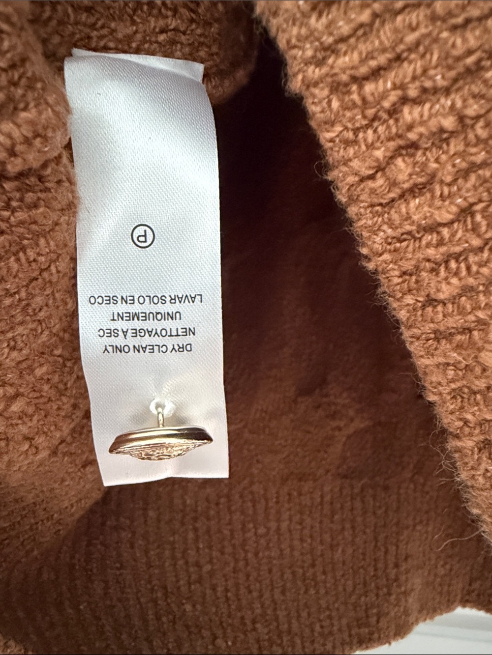 Splendid cable half placket sweater in caramel - Picture 12 of 12
